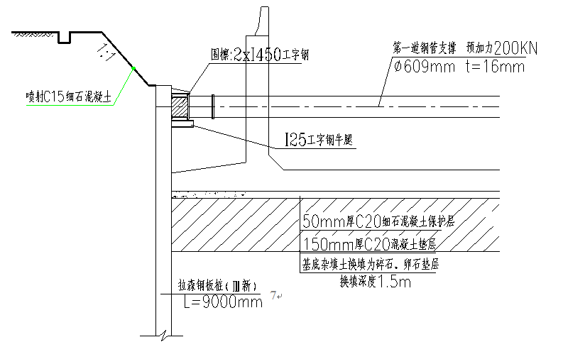 长沙湘江隧道基坑拉森钢板桩支护施工方案